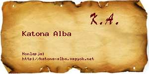 Katona Alba névjegykártya